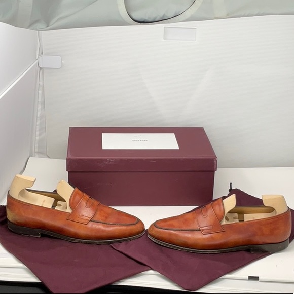 🔥JOHN LOBB COLOR "NEW GOLD" SIZE 10E. Preworn - Picture 3 of 9